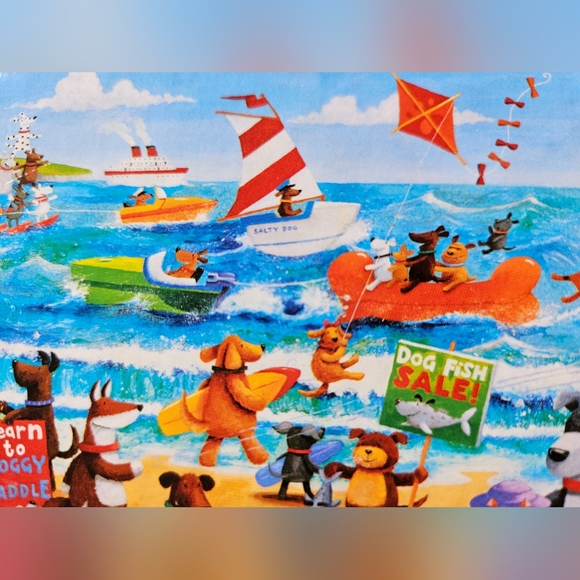Dogs on a Beach 300 pc Puzzle, complete - Picture 6 of 7